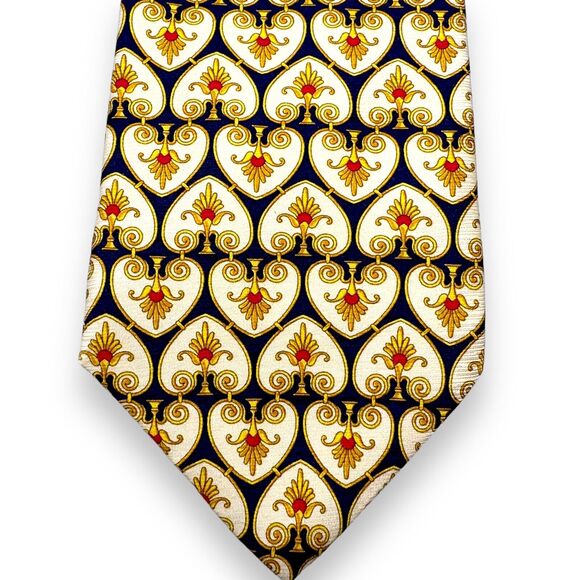 Tutto Matto 100% Silk Dress Tie Made in‎ Italy Bold Geographic Print 58" 3.75" - Picture 5 of 11